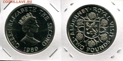 Олдерни 2 фунта 1989 визит до 29.06.19 22-00 мск - Alderney 2P 1989 RV