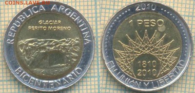 Аргентина 1 песо 2010  г. юбил, до 02.07.2019 г. 22.00 по М - Аргентина 1 песо 2010 юб 6240