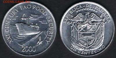 Панама 1 сентесимо 2000 "ФАО" до 03.07.19 в 22:00 - Panama_KM#132_27062019