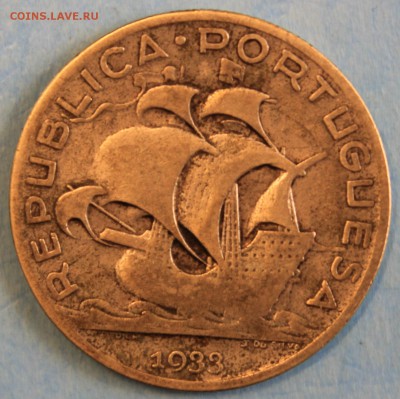 С РУБ. ПОРТУГАЛИЯ 5 эскудо 1933г.ПАРУСНИК  до 3.07 в 22-00 - IMG_7967.JPG