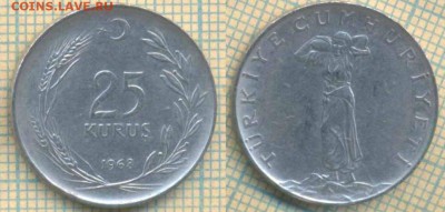 Турция 25 куруш 1968 г., до 03.07.2019 г. 22.00 по Москве - Турция 25 куруш 1968  6254