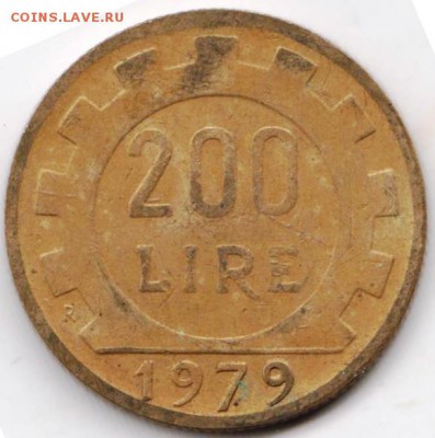 Италия 200 лир 1979 г. до 24.00 04.07.19 г. - 033а