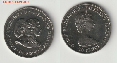 Крона Фолклендские острова 50 пенсов 1981 Свадьба - s-l1600 (3)