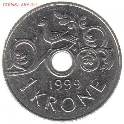 Норвегия 1 крона 1999 до 3.07 в 22.00 по мск - 33