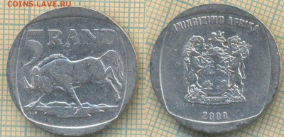ЮАР 5 рандов 2000 г., до  04.07.2019 г. 22.00 по Москве - ЮАР 5 рандов 2000 6279