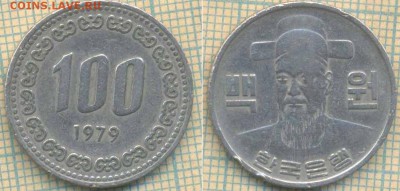 Южная Корея 100 вон 1979 г. , до 04.07.2019 г. 22.00 по Моск - Южная Корея 100 вон 1979  6300