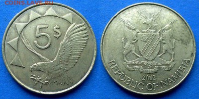Намибия - 5 долларов 2012 года до 4.07 - Намибия 5 долларов 2012