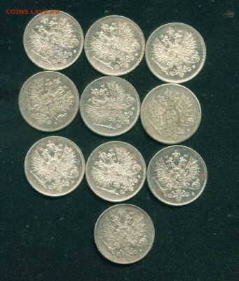 10 монет 25 пенни 1916 Финляндия. Штемпельный блеск до 30.06 - Копия (2) Image2