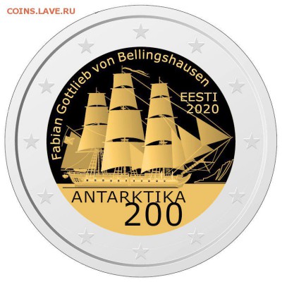 НОВОСТИ - Estonia_2_euro_2019__Antarktika_200