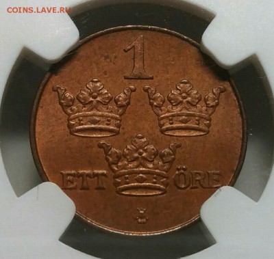 Швеция. 1 öre 1912 NGC MS63BN до 3 июля 22-30 - P_20190628_205307_1_1