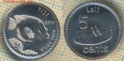 Фиджи 5 центов 2014 г., до 05.07.2019 г. 22.00 по Москве - Фиджи 5 центов 2014  6318