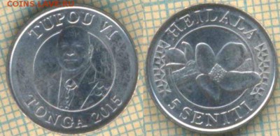 Тонга 5 сенити 2015 г. , до 05.07.2019 г. 22.00 по Москве - Тонга 5 сенити 2015  6329