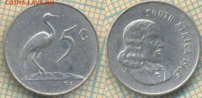 ЮАР 5 центов 1965 г., до  05.07.2019 г. 22.00 по Москве - ЮАР 5 центов 1965  6340