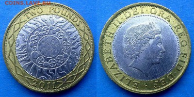 Монета-подделка - Великобритания 2 фунта 2011 года до 5.07 - Великобритания 2 фунта 2011 подделка