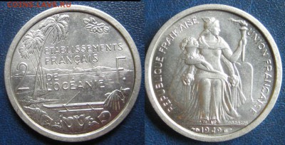 Французская Океания 2 франка 1949 г До 01.07 в 22-00МСК - 2 франка