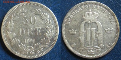 ШВЕЦИЯ 50 эре 1899 год До 01.07 В 22-00 МСК - швец