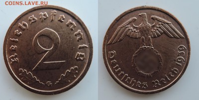 МиР МонеТ - иностранные государства и другие (03.06.2020г) - 1.тр.рейх2пф1939G