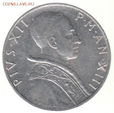 Ватикан 5 лир 1951 до 3.07 в 22.00 по мск - 80-2