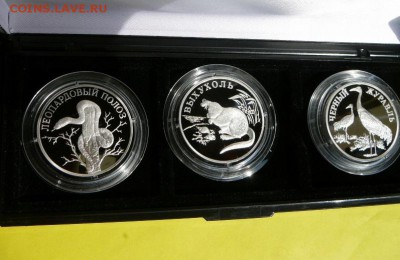 1 рубль 2000 г. Красная книга. Серебро (3 шт.) - kk2000