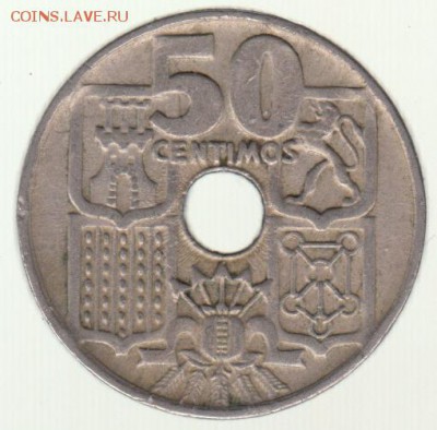 Испания 50 сентимо 1949 до 3.07 в 22.00 по мск - 98