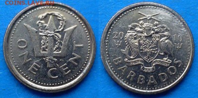 Барбадос - 1 цент 2010 года до 5.07 - Барбадос 1 цент 2010