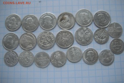 Серебряные жетоны 35 шт без повтора - 2