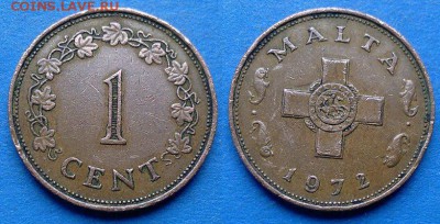 Мальта - 1 цент 1972 года до 5.07 - Мальта 1 цент 1972
