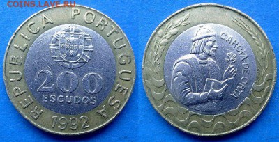 Португалия - 200 эскудо 1992 года (БИМ) до 5.07 - Португалия 200 эскудо 1992
