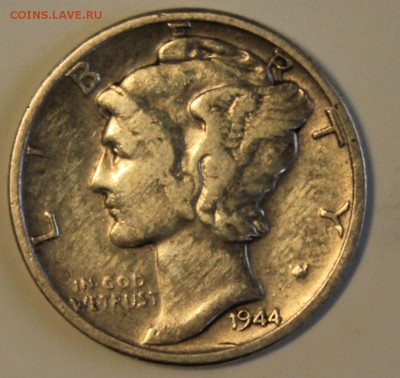 С РУБ. USA ONE DIME 1944г. МЕРКУРИ до 6.07 в 22-00 - IMG_8079.JPG