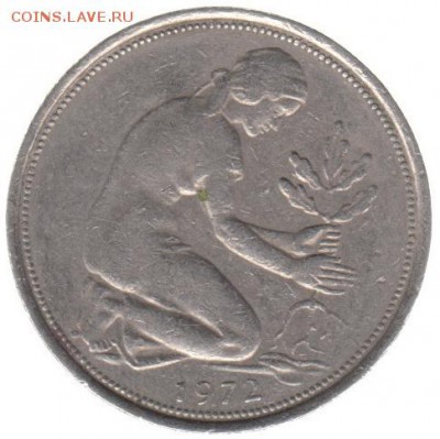 ФРГ 50 пфеннигов 1972 до 3.07 в 22.00 - 110