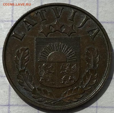 2 сантима, 1937 год. Латвия - 7429DB81-3357-4A69-8F19-94DA1B8E80E0