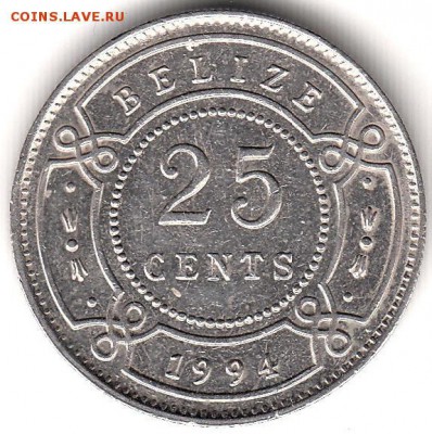 Белиз 25 центов 1994 до 3.07 в 22.00 - 145