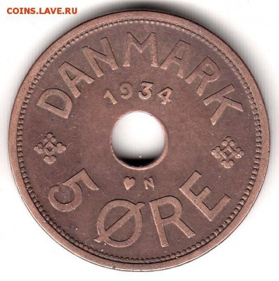 Дания 5 эре 1934 до 3.07 в 22.00 - 146