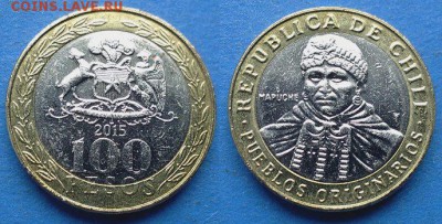Чили - 100 песо 2015 года (БИМ) до 7.07 - Чили 100 песо 2015 бим