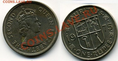 Маврикий 1 рупия 1975 до 08.07 22:00мск - Mauritius