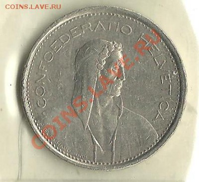Швейцария 5 франков 1976 года - 2