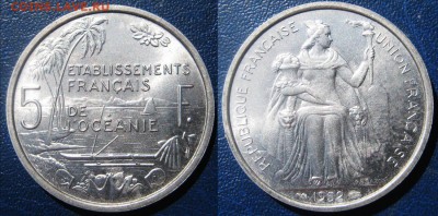 Французская Океания 5 франков 1952 г До  04.07 в 22-00МСК - 5ф