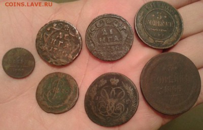 7 медных монет 18-20 вв Россия - 22 (2)