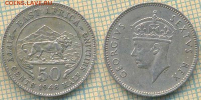 Бр. Восточная Африка 50 центов 1948 г. , до 09.07.2019 г. 22 - Бр Вост Африка 50 центов 1948 6345