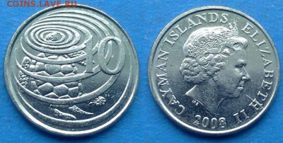 Каймановы острова - 10 центов 2008 года (Черепаха) до 10.07 - Каймановы острова 10 центов 2008