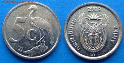 ЮАР - 5 центов 2009 года до 10.07 - ЮАР 5 центов 2009