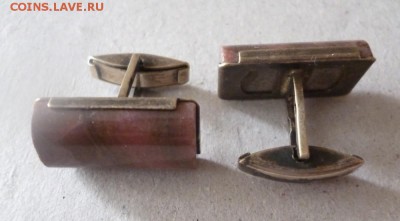 Запонки серебро, с камнем.  05.07.2019 г.  22-00 мск - запн 1