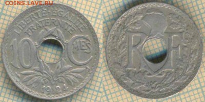 Франция 10 сантимов 1924 г. , до 10.07.2019 г. 22.00 по Мос - Франция 10 сантимов 1924  6368