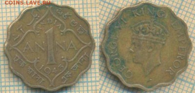 Индия Брит. 1 анна 1943 г., до 10.07.2019 г. 22.00 по Москве - Индия 1 анна 1943  6369