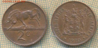 ЮАР 2 цента 1970 г., до 11.07.2019 г. 22.00 по Москве - ЮАР 2 цента 1970  6458