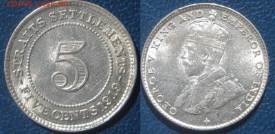 Стрейтс Сетлментс 5 центов 1919 г До  08.07 в 22-00МСК - 5 ц стретс