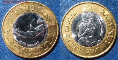 Остров Пасхи 200 песо 2007 г До 08.07 в 22-00МСК - 200 песо