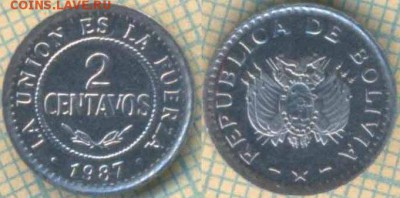 Боливия 2 сентаво 1987 г., до 11.07.2019 г. 22.00 по Москве - Боливия 2 сентаво 1987  6404