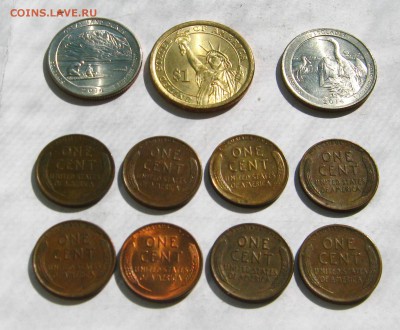 США 11 монет (8х1 центу, 2х25 центов, 1 доллар) 1925-2014. - 016.JPG