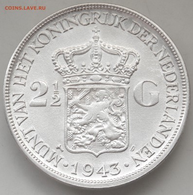 2 гульдена 1943 год_Оценка - Нидерланды 2 с половиной гульдена 1943 1.JPG